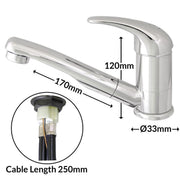 Roma Chrome Mixer Tap Nova - Dynamic Drive