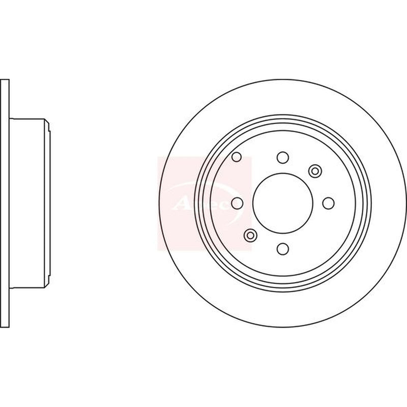 Apec Rear Brake Discs & Pads fits Peugeot 406 1995-2004 1.6 1.8 1.9 2.0 2.1 2.2