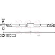 Apec Brake Hydraulic Hose Line Front fits Audi A3 2003-2013