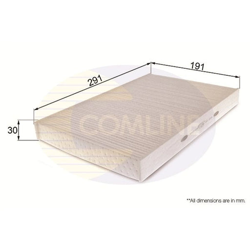 Comline Cabin Air Filter (Pollen Filter) fits Irisbus Daily Tourys 2006 on