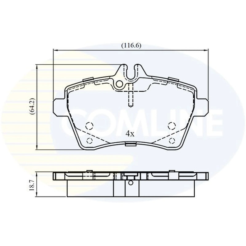 Comline Front Brake Solid Discs & Pads fits Mercedes-Benz A-Class 2004-2012