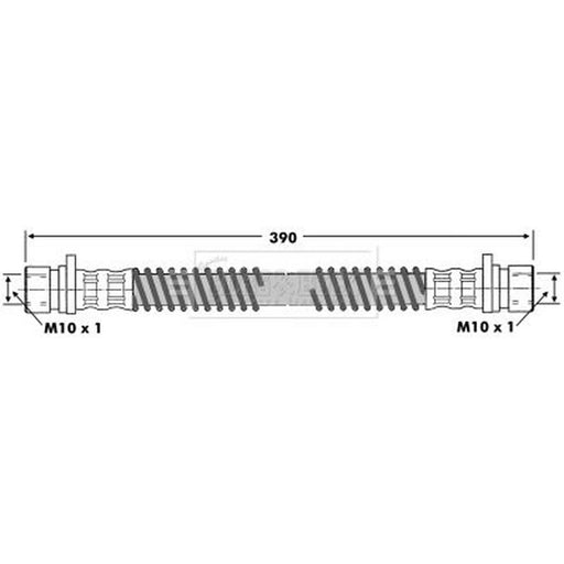 Borg & Beck Brake Hydraulic Hose Line Front Right BBH6394