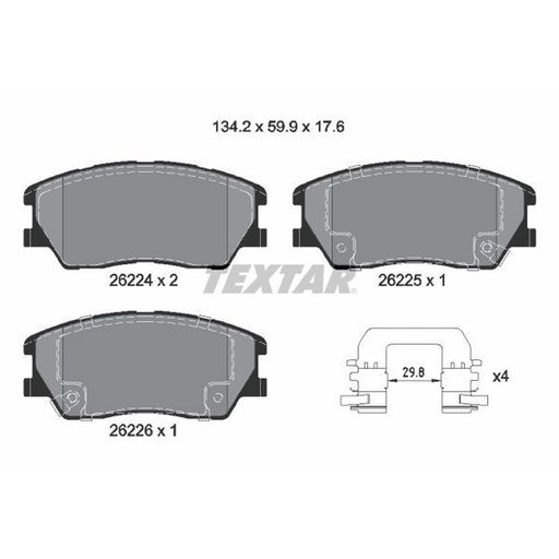 Textar Front Brake Pad Set 2622401