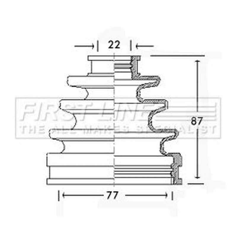 First Line Drive Shaft Bellow Kit Front Left fits Toyota Camry 1986-1993 2.0