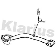 Klarius Exhaust Pipe OD fits Opel Vectra B 2000-2003 1.8