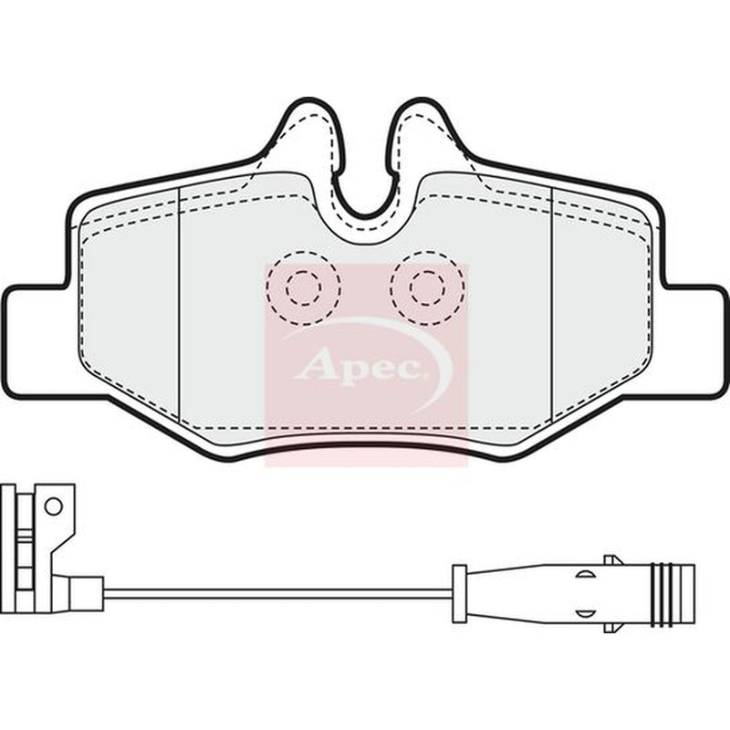 Apec Rear Brake Pad Set fits Mercedes-Benz Viano 2003-2007