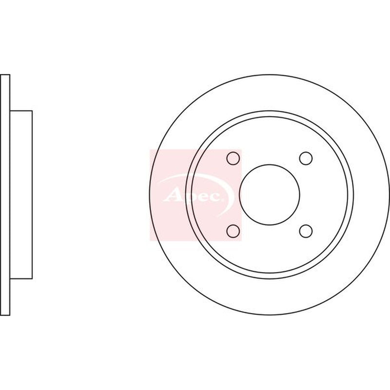 Apec Front Vented & Rear Vented Brake Discs & Pads fits Ford Fiesta V 2005-2008