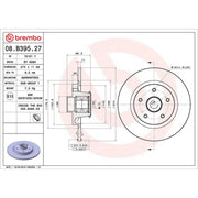 Brembo Rear Brake Discs 08.B395.27-x2