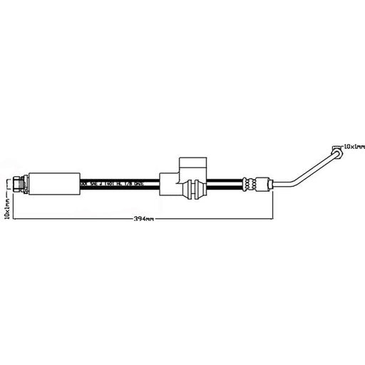 Juratek Brake Hydraulic Hose Line Rear Left JBH1142L