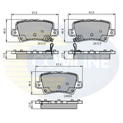 Comline Front & Rear Pads fits Honda Civic VIII 2005-2011 1.4 1.8 2.2