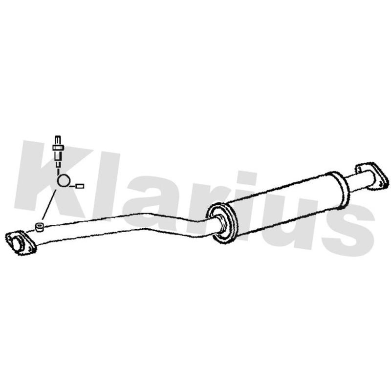 Klarius Box With Centre Pipe Centre fits Lexus Is I 1999-2005