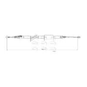 Apec Handbrake Cable Left Rear fits Audi Tt 1998-2006 1.8 3.2