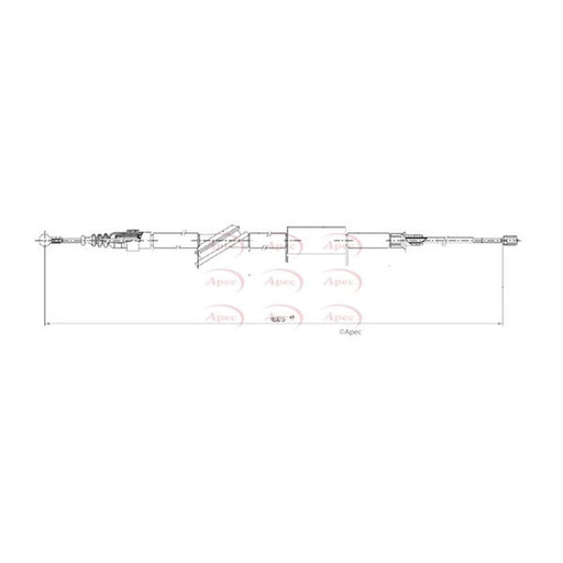 Apec Handbrake Cable Right Rear CAB1018