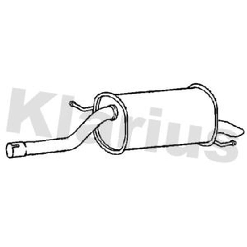 Klarius Box With Tail Pipe Rear fits Fiat 500L 2012 on 1.3