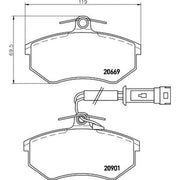 DON Front & Rear Brake Discs & Pads fits Audi 100 C3 1982-1990 1.8 2.0