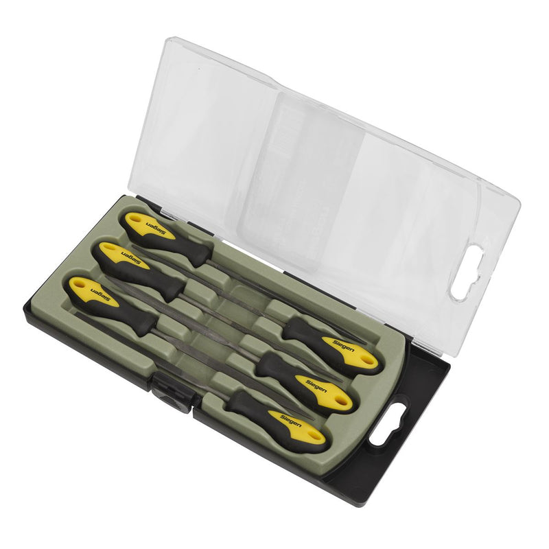 Seigen by Sealey Needle File Set 6pc 100mm S0628 Seigen by Sealey  - Dynamic Drive