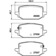 Mintex Rear Brake Pad Set fits Nissan Qashqai III 2021-2025 1.3 1.5
