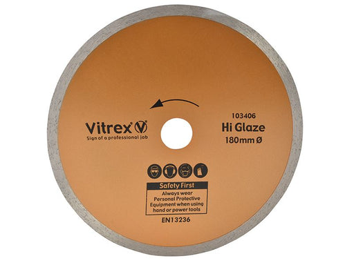 Vitrex Hi Glaze Diamond Blade 180mm Vitrex - Dynamic Drive