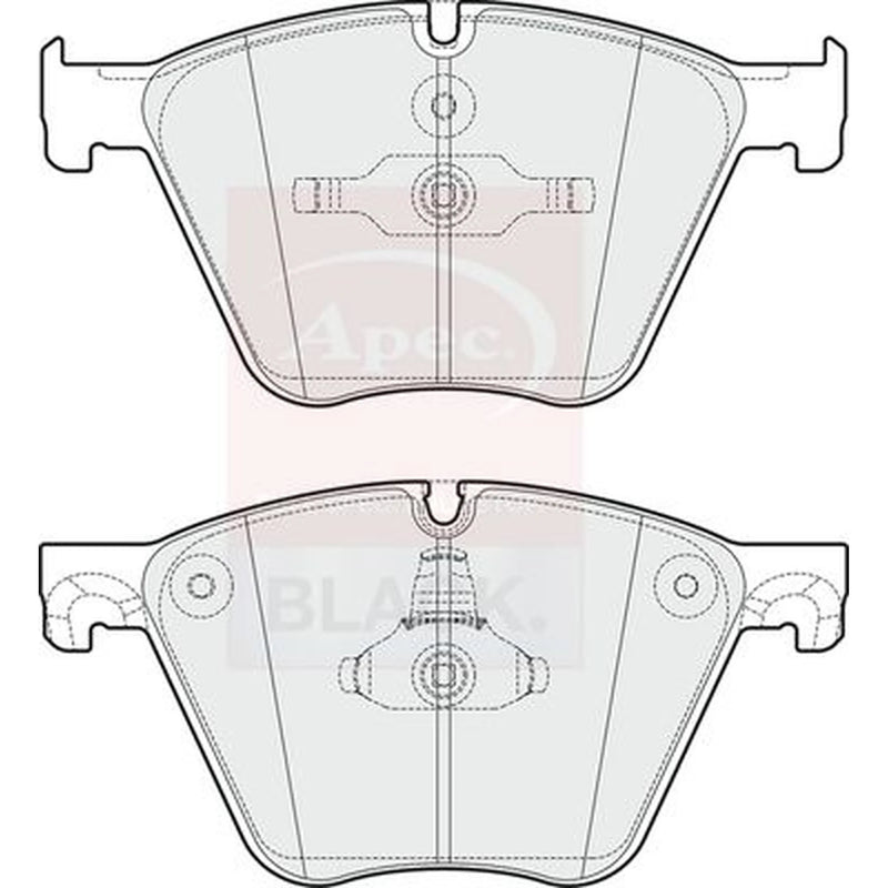 Apec Black Front Brake Pad Set fits BMW X5 2010-2018