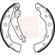 Apec Brake Shoe Set Axle Kit fits Mitsubishi Carisma 1995-2006 1.6 1.8 1.9