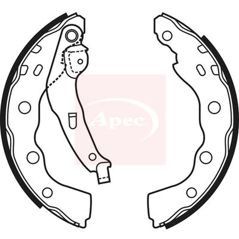 Apec Brake Shoe Set Axle Kit SHU587