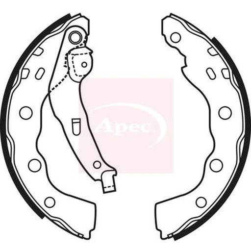 Apec Brake Shoe Set Axle Kit fits Mitsubishi Carisma 1995-2006 1.6 1.8 1.9