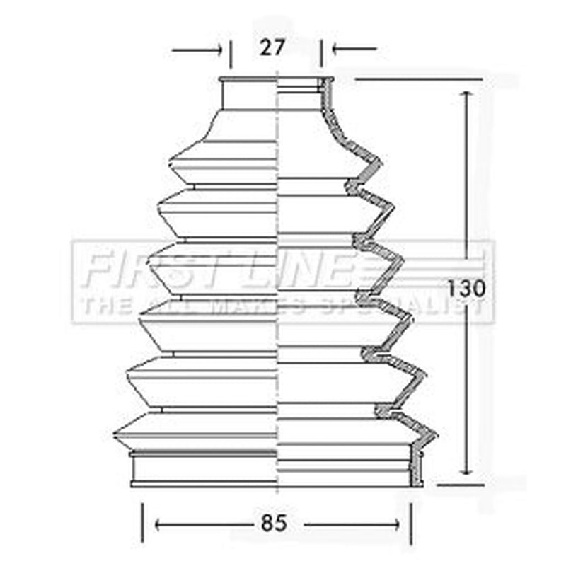First Line Drive Shaft Bellow Kit Front Left Thermoplast fits Mitsubishi Space