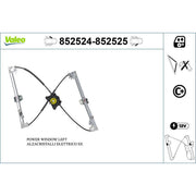 Valeo Electric Window Regulator Lifter Left Front 852524