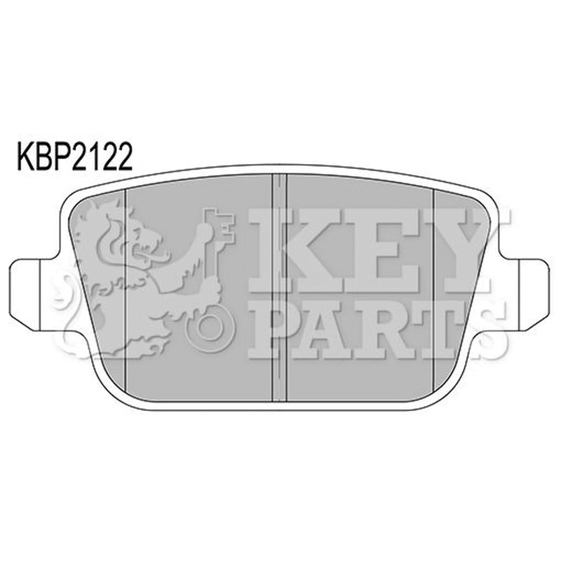 Key Parts 4 x Rear Brake Pad Set fits Ford Focus II 2009-2011 2.5