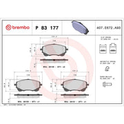 Brembo 4 x Front Brake Pad Set fits Lexus Lbx 2023 on