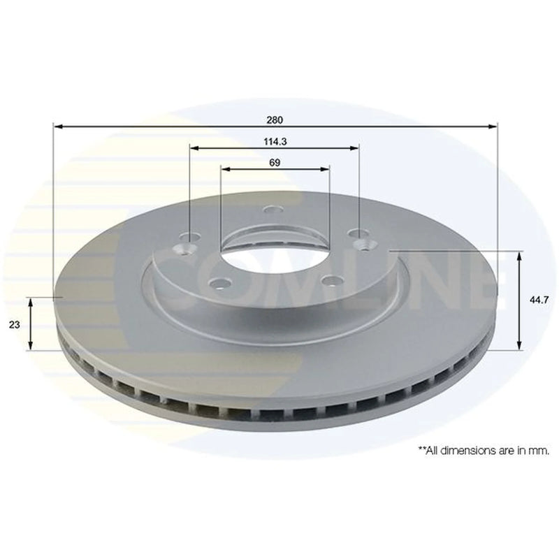 Comline Front & Rear Brake Discs & Pads fits Hyundai I30 2017-2020 1.4