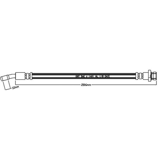 Juratek Brake Hydraulic Hose Line Rear Right fits Hyundai I30 2007-2017