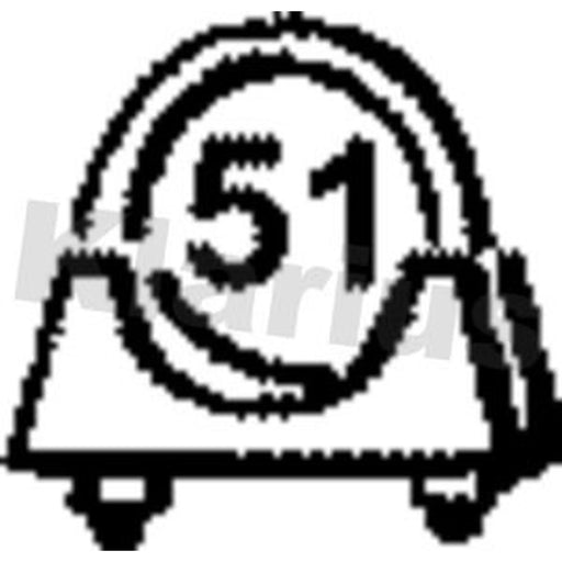 Klarius Exhaust System Clamping Piece OD ID 82mm Wide