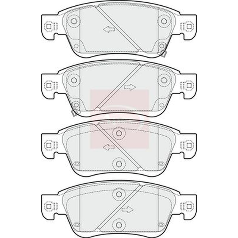 Apec Front Vented & Rear Vented Brake Discs & Pads fits Infiniti G 2007-2013