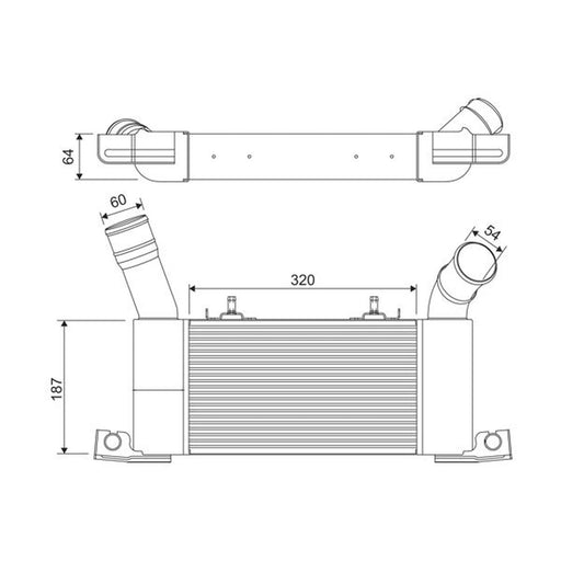 Valeo Intercooler (Charge Air Cooler) 822910