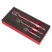 Premier Platinum Pear-Head Ratchet Wrench Set with Flip Reverse 3pc Sealey Premier Platinum - Dynamic Drive