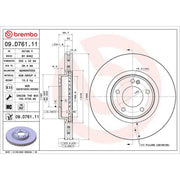 Brembo 2 x Internally Vented Front Brake Discs 09.D761.11-x2