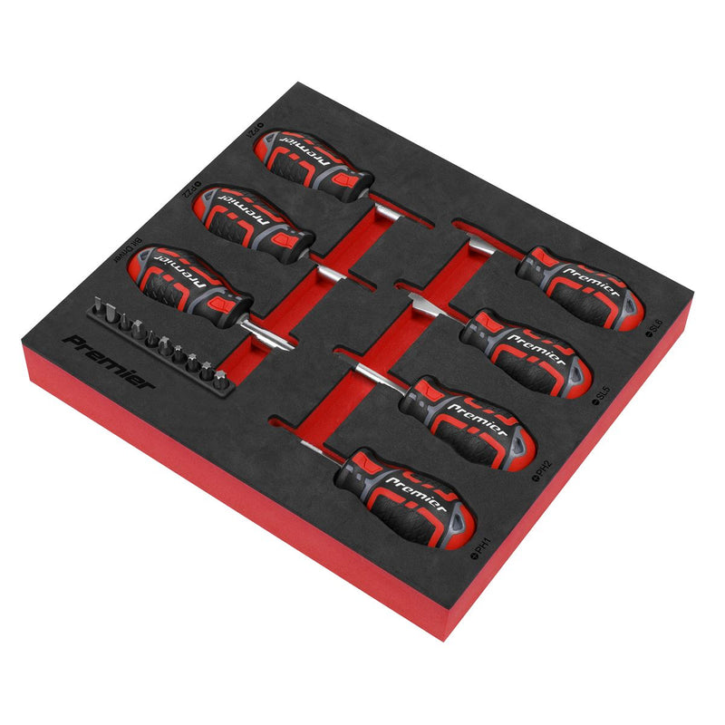 Sealey Premier Premier GripMAX Stubby Screwdriver Set 17pc AK4371 Sealey Premier - Dynamic Drive