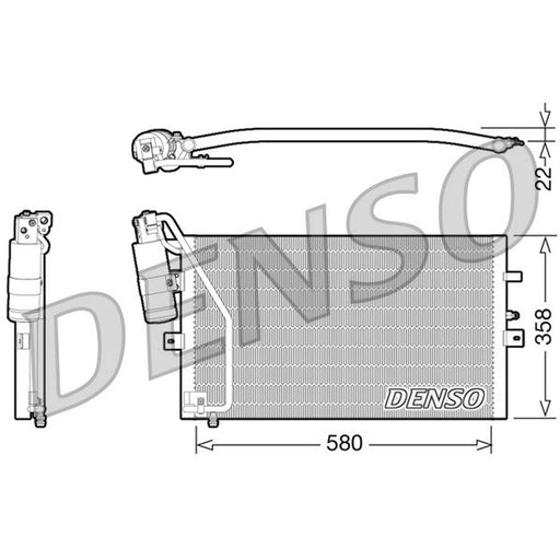 Denso Air Conditioning Condenser fits Saab 9-5 1997-2009 1.9 2.0 2.2 2.3 3.0