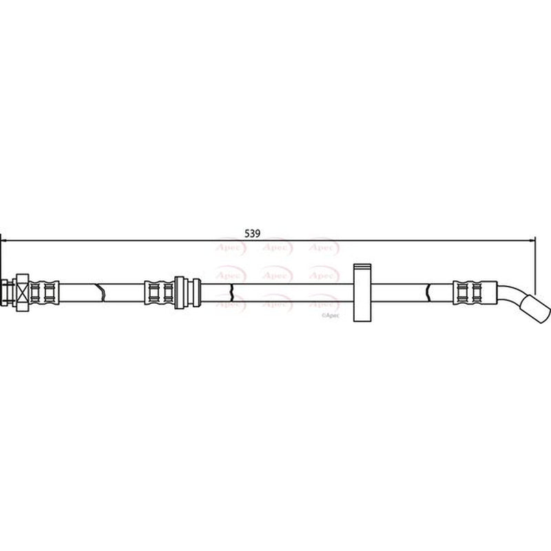 Apec Brake Hydraulic Hose Line Front Right fits Suzuki Vitara 1990-1999 1.6