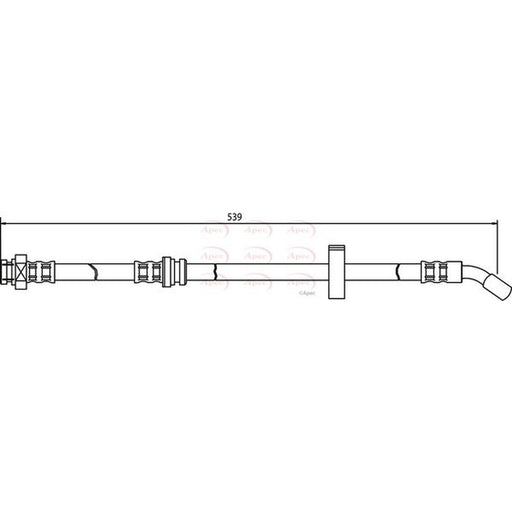 Apec Brake Hydraulic Hose Line Front Right fits Suzuki Vitara 1990-1999 1.6