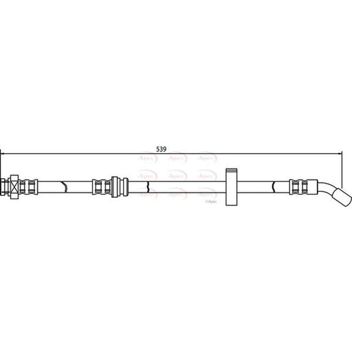 Apec Brake Hydraulic Hose Line Front Right HOS3345