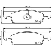 Mintex Front Brake Pad Set fits Dacia Logan II 2012 on 1.2