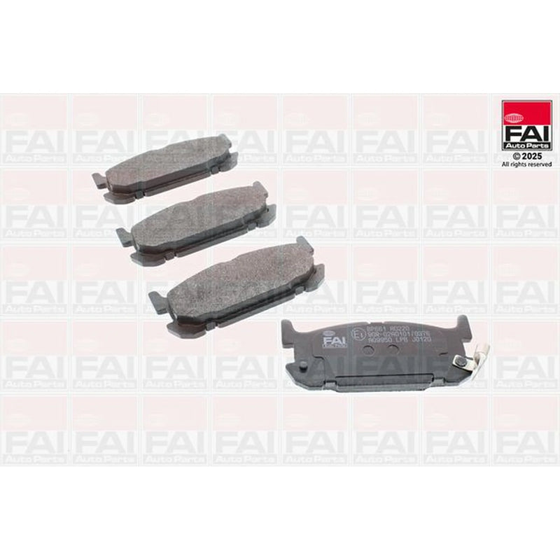 FAI Rear Brake Pad Set fits Mazda MX-5 1998-2005 1.8