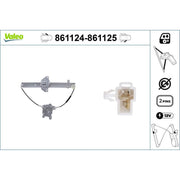 Valeo Electric Window Regulator Lifter Left Front 861124