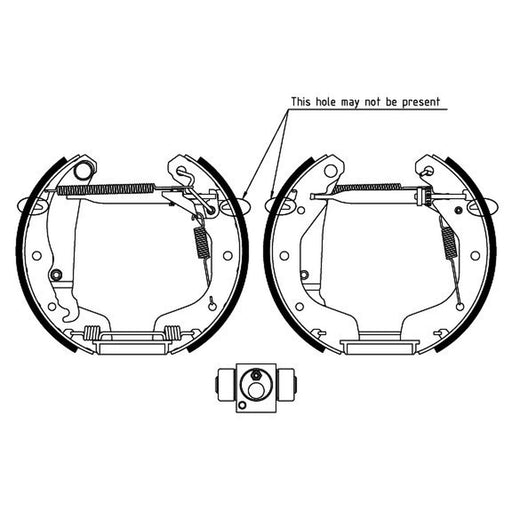Mintex Brake Shoe Set Axle Kit fits Opel Corsa C 2000-2009 1.0 1.2 1.3 1.4 1.7