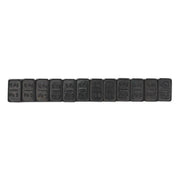 Sealey Wheel Weight 5g Adhesive Zinc Plated Steel Black Strip of 12 Pack of 50 Sealey - Dynamic Drive