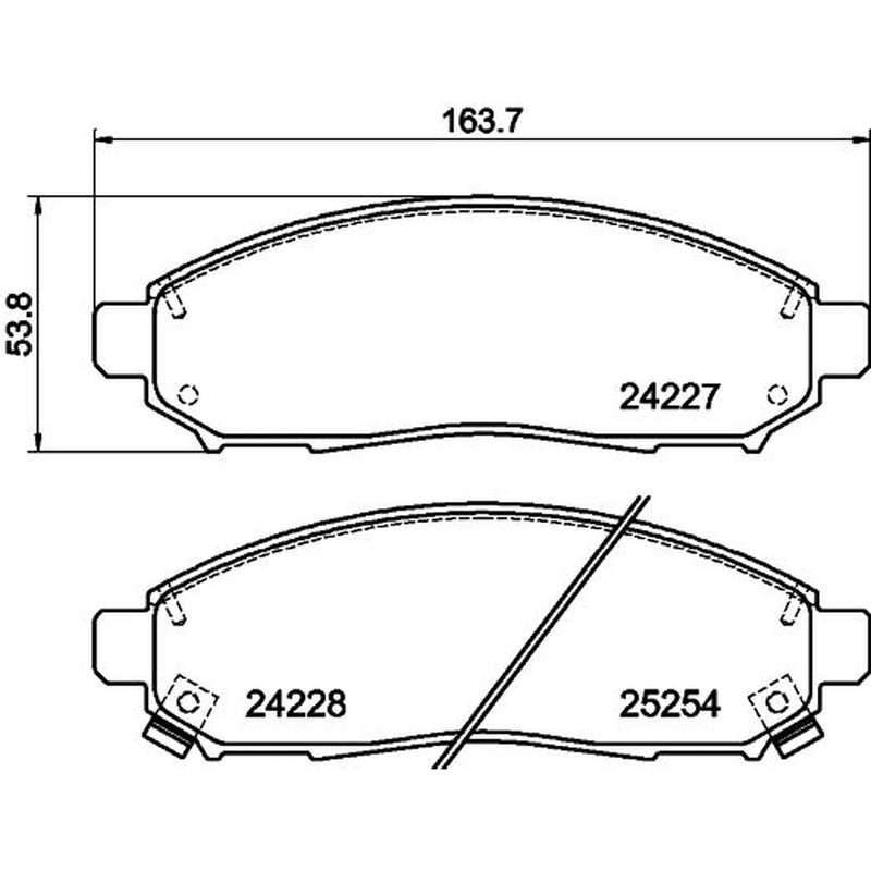 DON Front Brake Pad Set fits Nissan Leaf 2010-2017