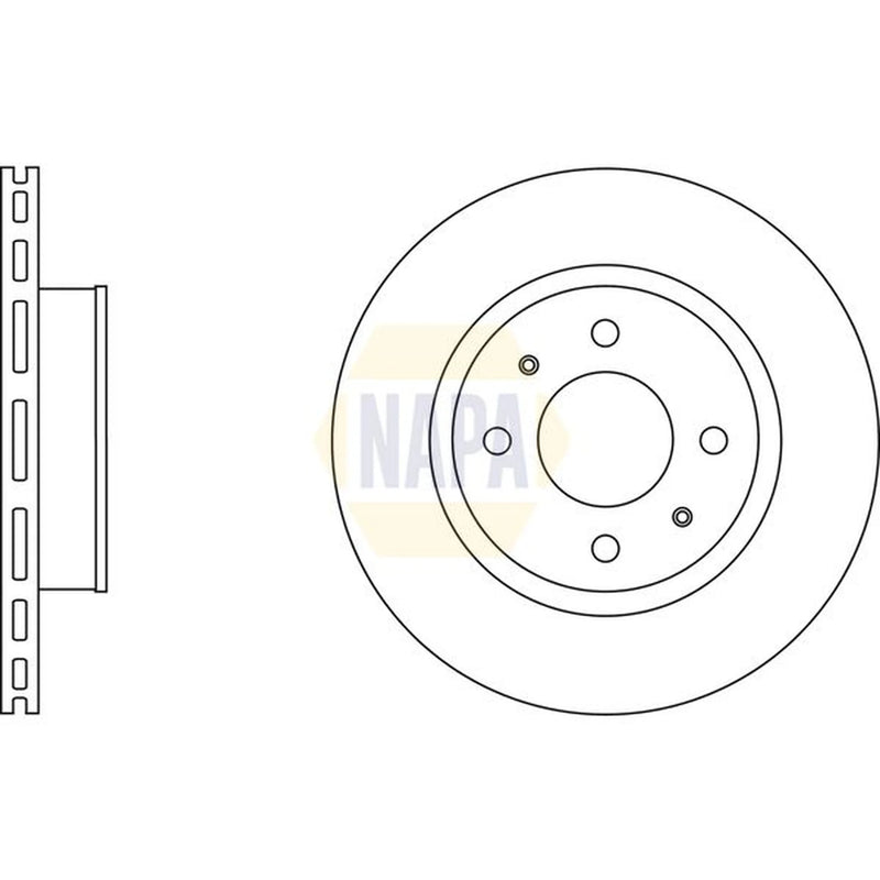 NAPA 2 x Vented Front Brake Discs NBD5253-x2