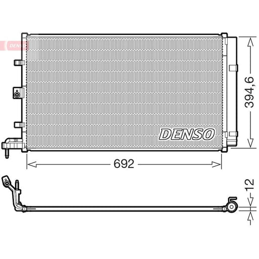 Denso Air Conditioning Condenser fits Ford Ecosport 2015 on 1.5